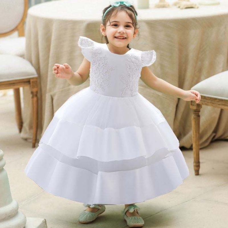 Baige Fashion Blume Taille Kids Clothing Party Tragen Sie florale gedruckte Kinder Girl Boutique Kleid für Mädchen 0-2 Jahre