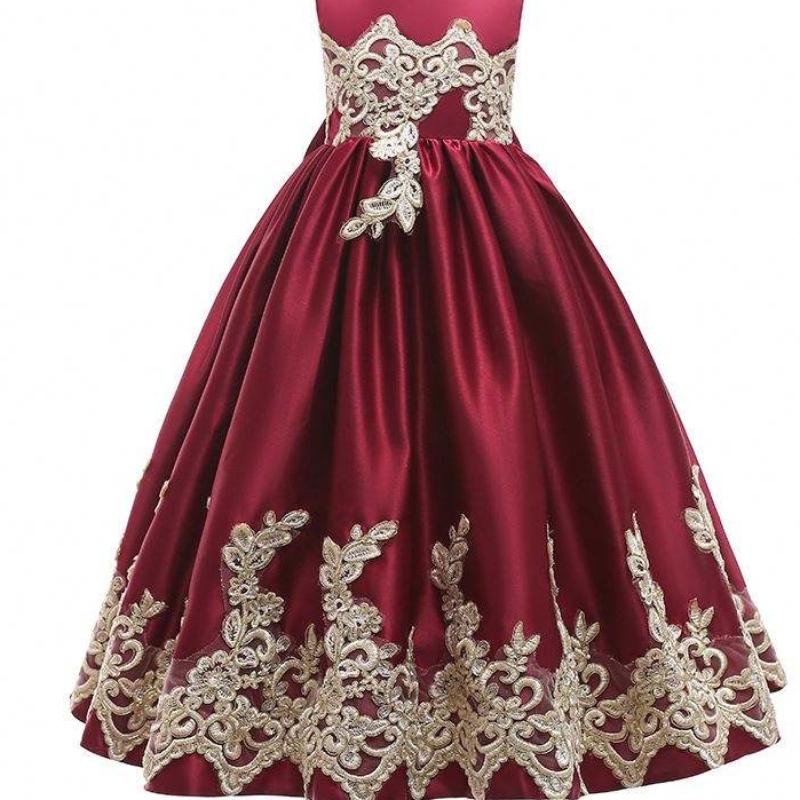 Mädchen Abendkleid Blumenmädchenkleid ärmellose Prinzessin Kinder Hochzeitskleid Host -Performance