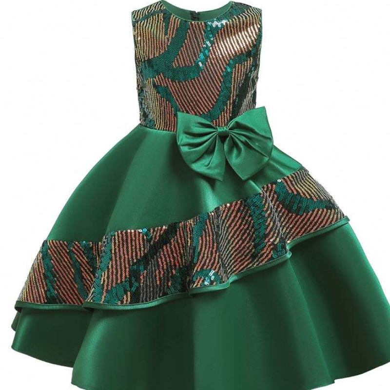 Baby Girl Clothing Neueste Design Baby Kleid Kind Pailletten Kleid L5146