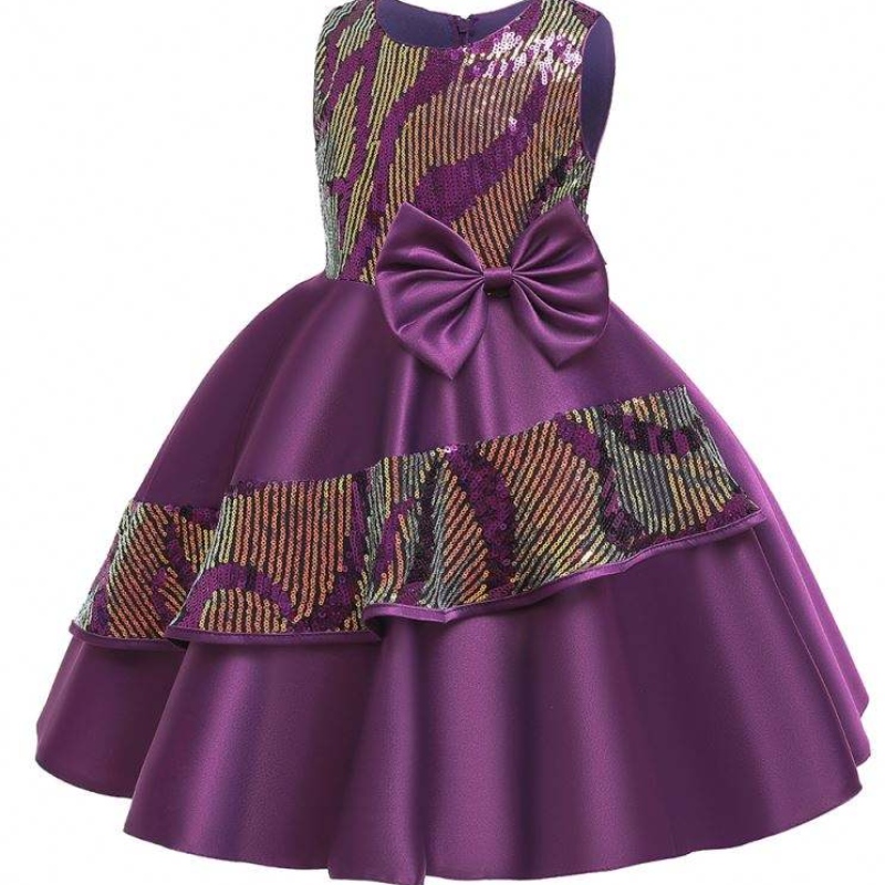 Baby Girl Clothing Neueste Design Baby Kleid Kind Pailletten Kleid L5146