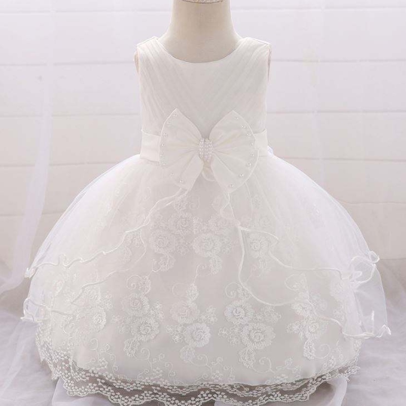 Neugeborene Baby Kleidung Brautjungfer Kinder schick billiges Blumenmädchen Little Engelskleider für Geburtstagsfeier L1869XZ