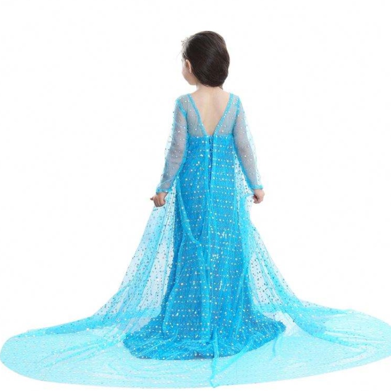 Hochwertige schicke Fernseher&movie Kleid gefroren Elsa Kostüm Geburtstagsfeier Cosplay Kostüm Anna White Kinder Kleider Mädchen Party