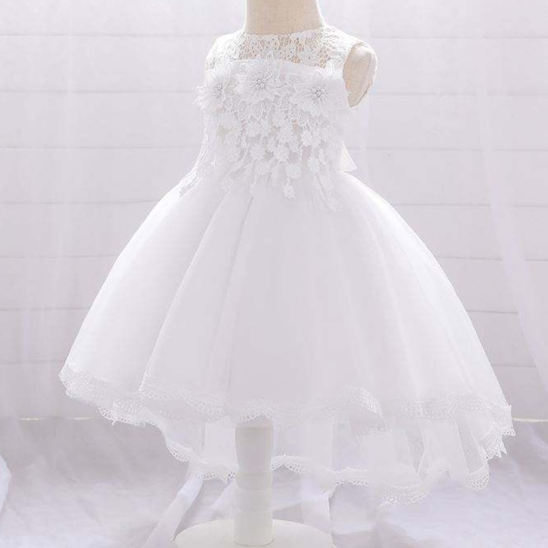 Baige Großhandel Girls tragen Kleidung Kinder Neues Trailing -Kleid -Design Baby Party Kleid T1938XZ