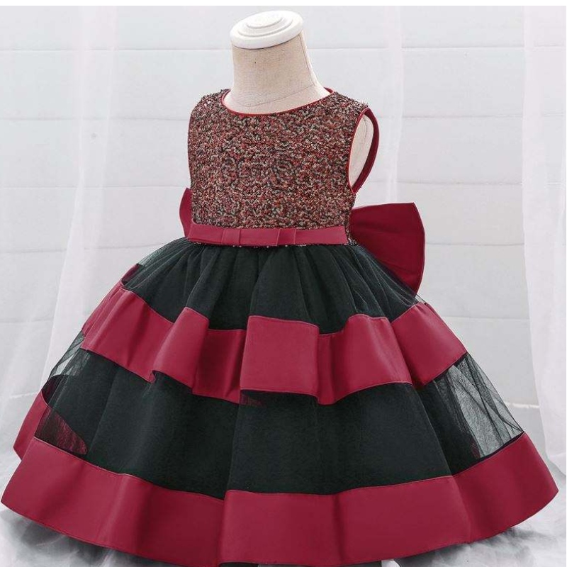 Baige Großhandel Girl Kleidung flauschiger Abschlussball Maxi Mode geschichtete Kleiderkleid formelle Applique Mädchen Prinzessin Kleider für Kinder l1919xz