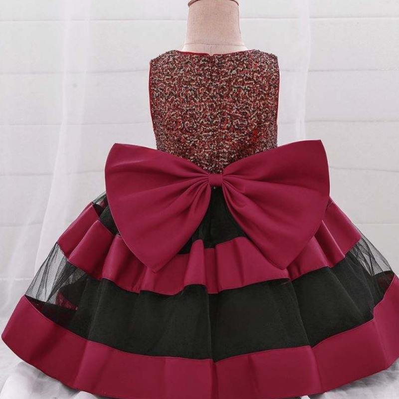 Baige Großhandel Girl Kleidung flauschiger Abschlussball Maxi Mode geschichtete Kleiderkleid formelle Applique Mädchen Prinzessin Kleider für Kinder l1919xz