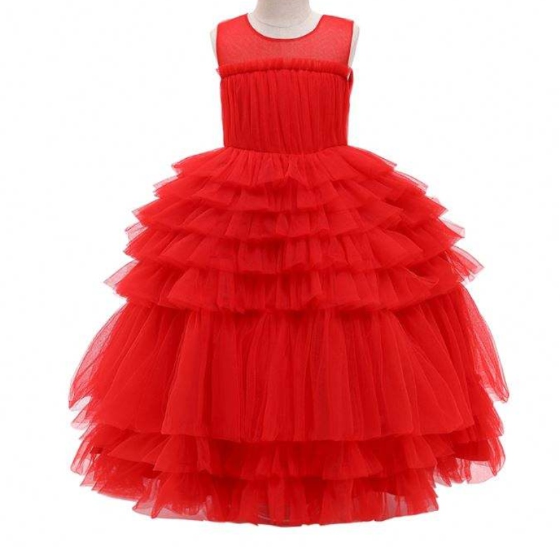 Baige 2021 Neue Design Girls Kleider Kleider Rüschen Ballkleid Kinder Tutu Party Kleid
