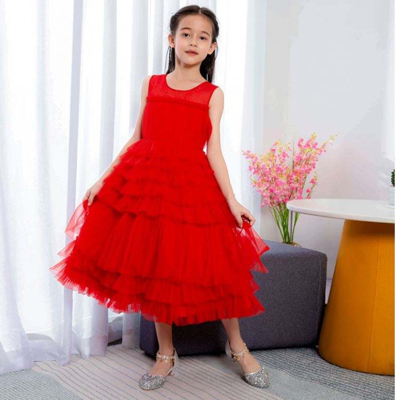 Baige 2021 Neue Fabrik Großhandel Schöne Kinder Langes Ballkleid Kleid Kleiderkleid Design Hochzeitsfeierkleider