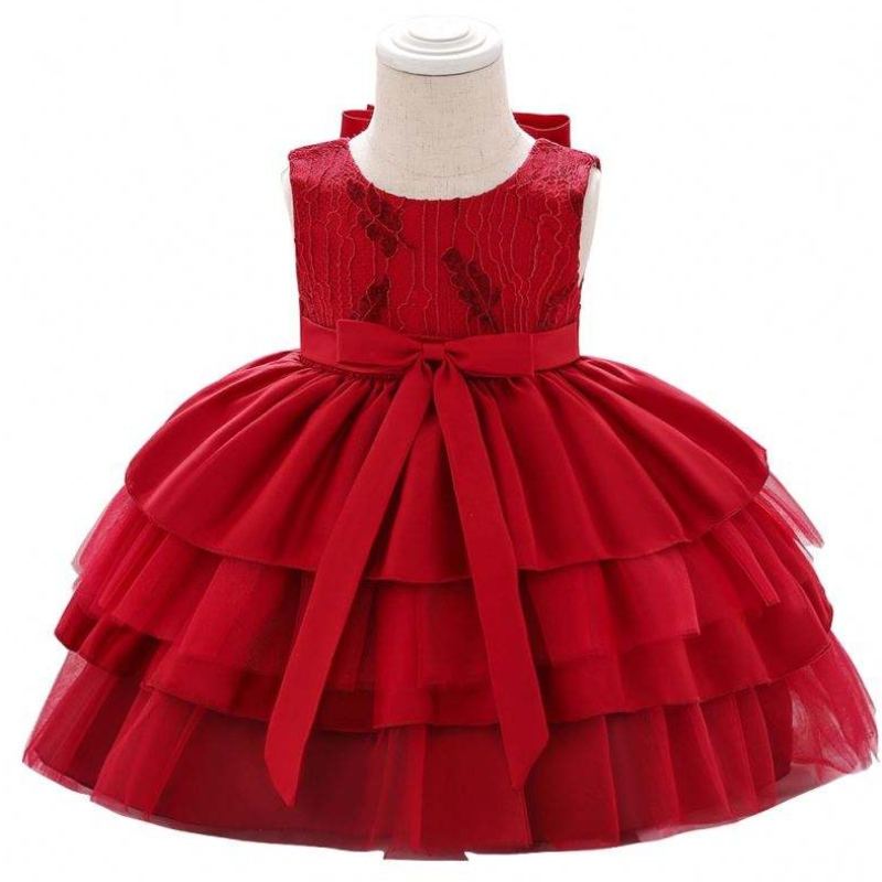 Partykleid 1 Jahr Mädchen Neugeborene Baby Bow Grock Mädchen formale Prinzessin Blumenkleider