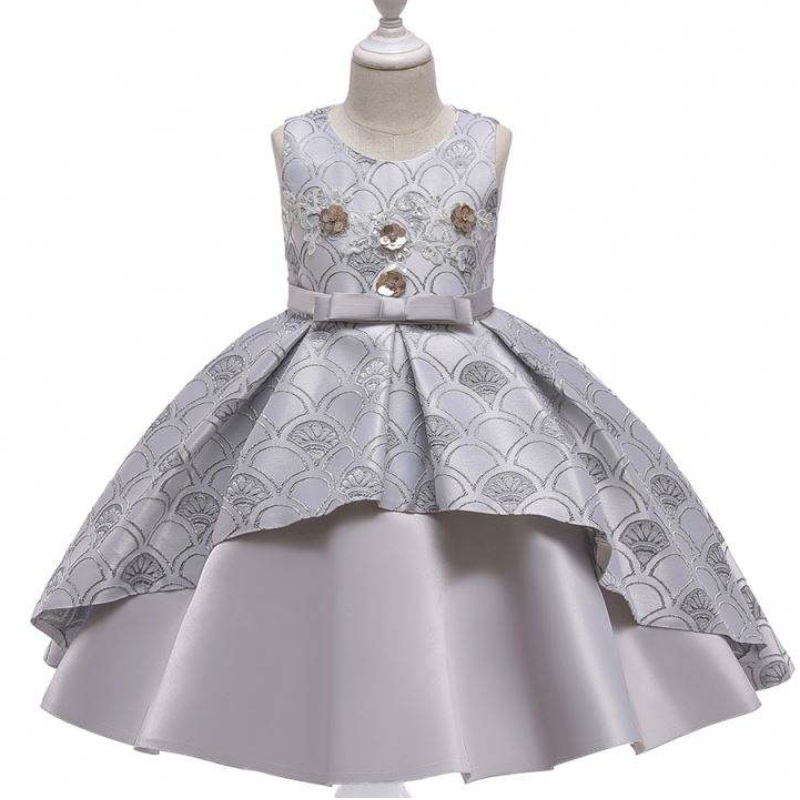 Baige Sommer Neues Design Schönheit Lace Kinder Kleid ärmellose lässige Mädchen Babykleider Babykleider