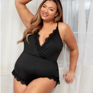 Überbesserte Spitzenausstattung Bodysuit Sexy Wrap Front Teddies und Bustiers