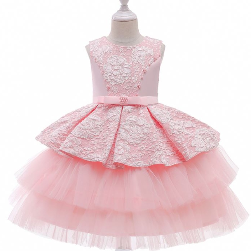 2021 Neueste Kleidungsstücke 3 bis 10 Jahre Kinderpartykleider für Mädchen Baby Girl Kleiderkleider Blumenmädchenkleid