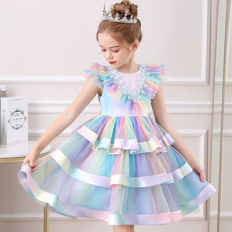 Baigeneue Model Kids Kleidung schöne Blumenmädchen Party Kleid Kinder Kleidung