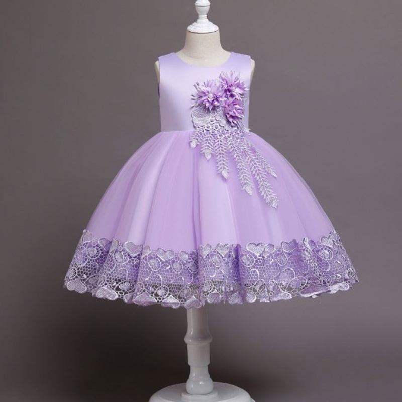 Baige Kinder Kleider Girl Party Blumenmädchen Kleider Hochzeitsfeierkleider für Baby Mädchen