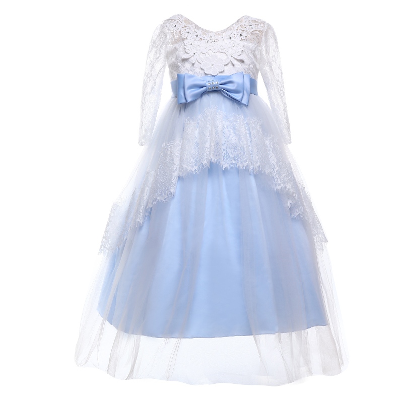 Das Hochzeitskleid von Kindern sieben Viertelhülle Spitze Prinzessin Rock Bart Bart Bug Wunderschönes Kleid
