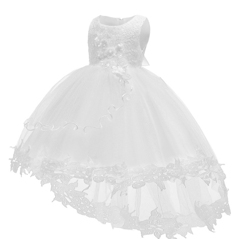 European Style Girl Hochzeitskleid für Kinder schöne Geburtstagsfeier Tutu rote Kleider für Mädchen 6-24 Monate alte Ärmel und