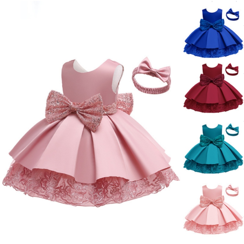 Heißer Verkauf vielschichtiger Baby-Mädchen Geburtstagskleider Baumwolle Mädchen Prinzessin Partykleider für 0-8 Y Girls Tutu Kleid für Party