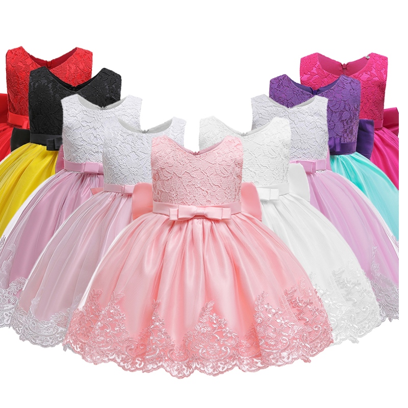 Amazon 's heiße Baby Geburtstag Party Kleid Kleid Tutu Kleid Spitze Prinzkleid mit Haarband