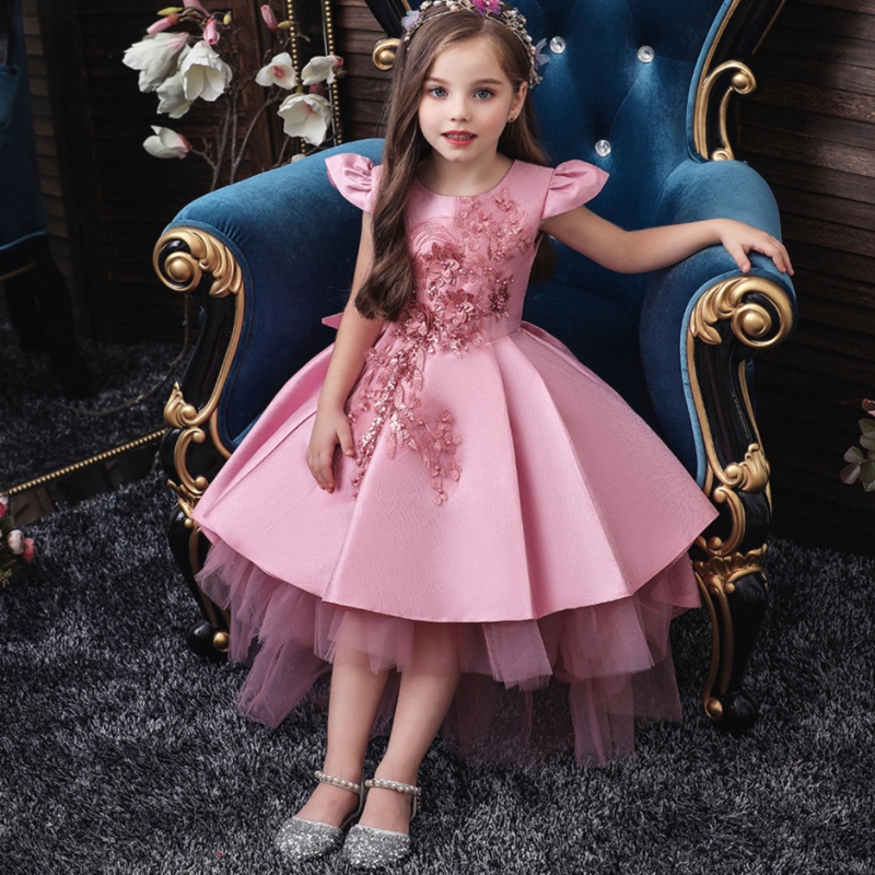 Amazonas Kindernach Hintergrundkleid Girls Schwalbenschwanznipfel Rock Prinzessin Kleid