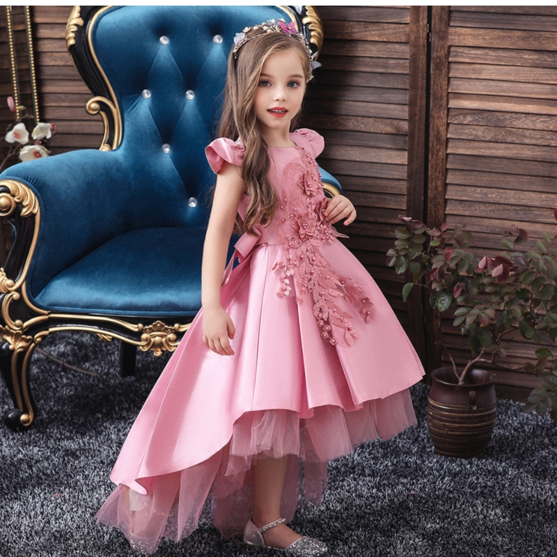 Amazonas Kindernach Hintergrundkleid Girls Schwalbenschwanznipfel Rock Prinzessin Kleid