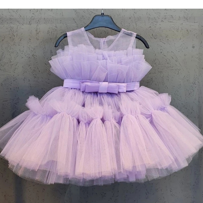 Baby Girls Prinzessin Partykleider für Geburtstag ärmellose Tüll Kleinkind Kinder Hochzeit Abendkleid