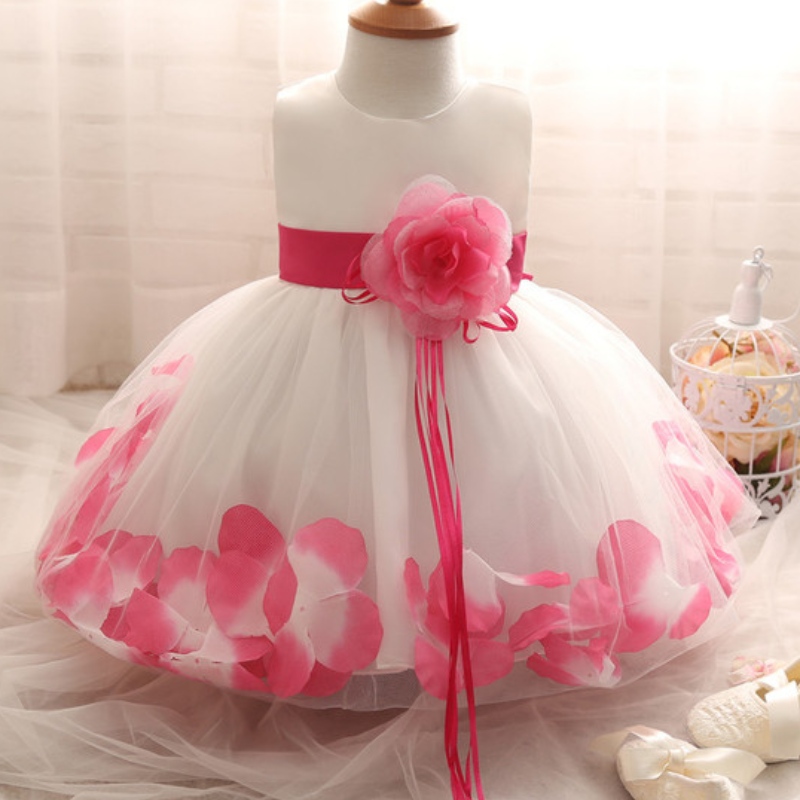 Blumenmädchenkleid für Hochzeitsbaby 1-10 Jahre Geburtstags-Outfit-Kinder-Mädchen First Communion Kleider