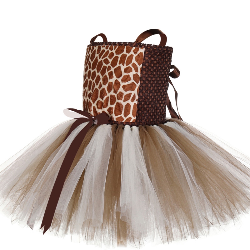 Plus Size Sweet 1 Jahr 6 Jahr 12 Jahre kleines Mädchen Tutu Kleid Tierleistung Giraffe Kleid