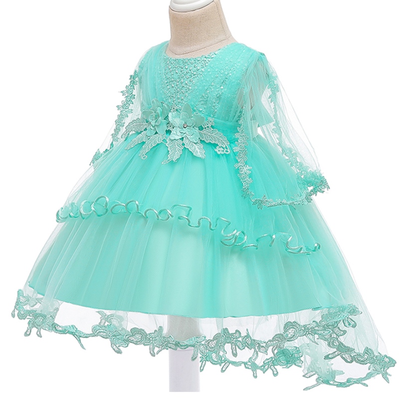 Ansooneues Design Gaze Schalkleid Blume Kinder Tutu Rock Weihnachtsfeier Abendkleid für kleine Mädchen