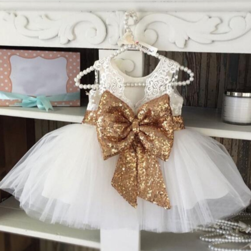 Baby Kleider für Babykinder 1 2 Jahre alte Geburtstagsfeier Kleid Kinder elegantes Promkleid