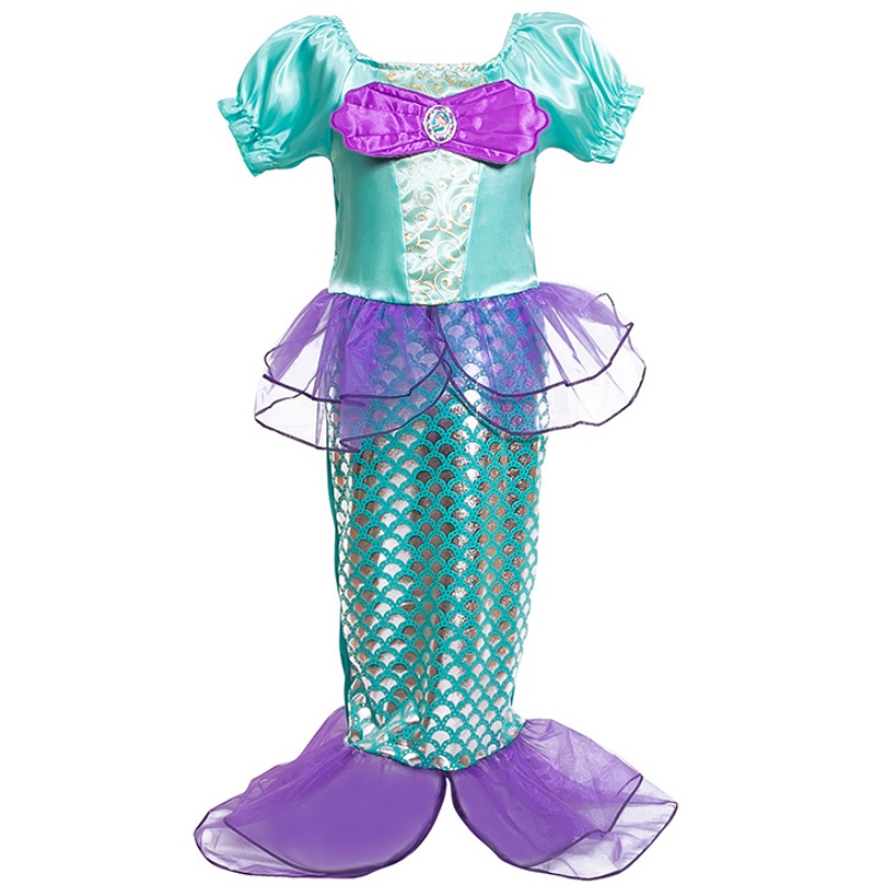 Mädchen Little Mermaid Prinzessin Kostüm Kostüm Kinder Sommerkleider Kinder Halloween Geburtstagsfeier Outfit Kleidung