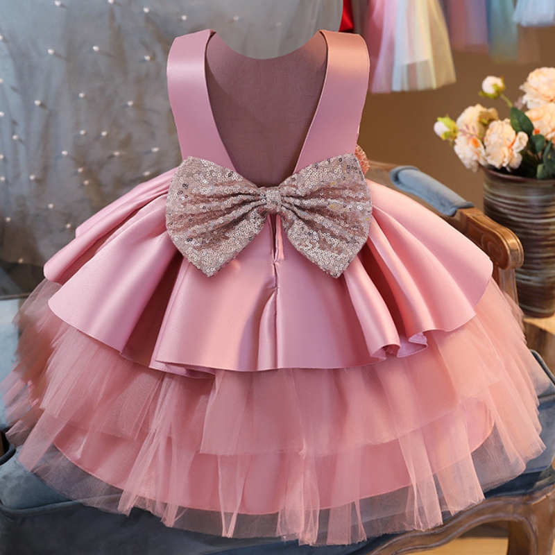 Kinder mit V-Ausschnittkuchen Prinzessin Kleid Weihnachtsabendkleid für Kinder Geburtstag
