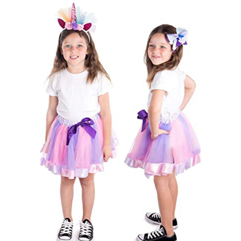 Europäische und amerikanische Mädchen Tutu -Rock Einhorn Stirnband Set Ballet Dress Up Kostüm
