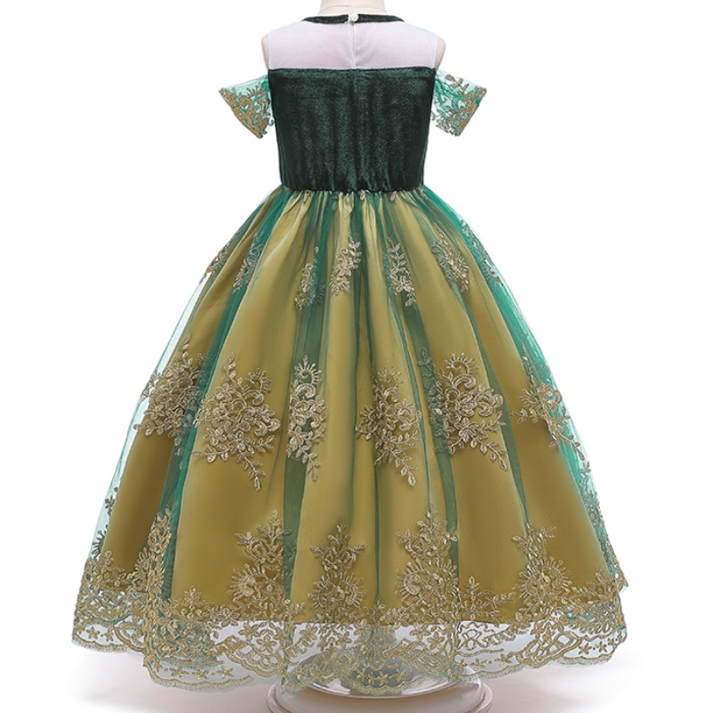 Prinzessin Tanzparty Grün Kleid Anna 's Sommer Hochzeit süßes Kleid für Mädchen