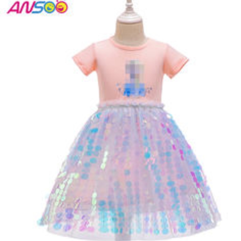 Ansoo -Kleidungshersteller Ice Queen Prinzessin Elsa Hochzeits Geburtstagsfeierkleid