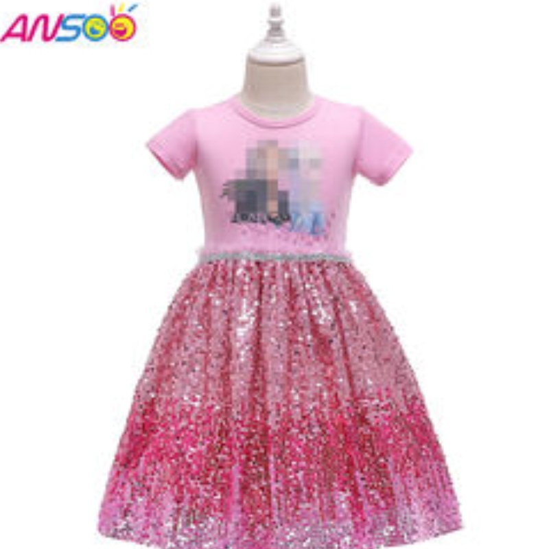 Ansoo -Kleidungshersteller Ice Queen Prinzessin Elsa Hochzeits Geburtstagsfeierkleid