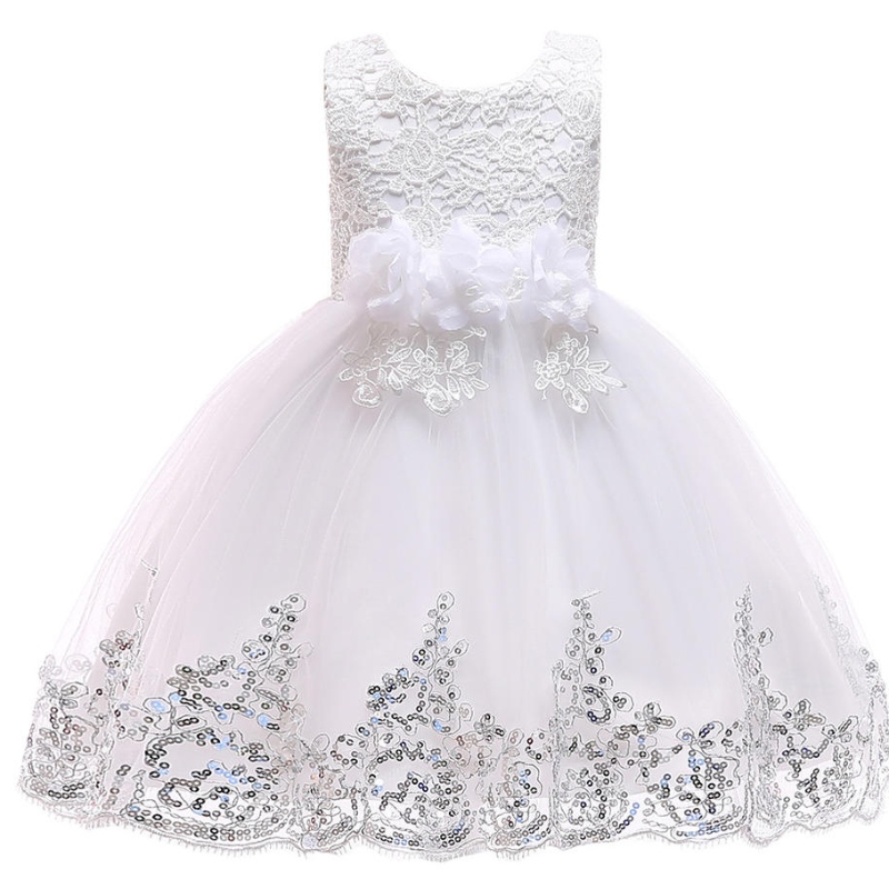 Neueste kundenspezifische Kinder Mädchen Kleider Sommer ärmellose Mädchen Prinzessin Hochzeitskleid Girl Party trägt Kleidungskleid