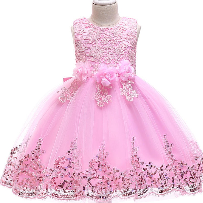 Kind rote helle Prinzessin Kleid für Mädchen Party Kleider Anti-Falten-Baumwoll atmungsable Blumenmädchen Abendkleider