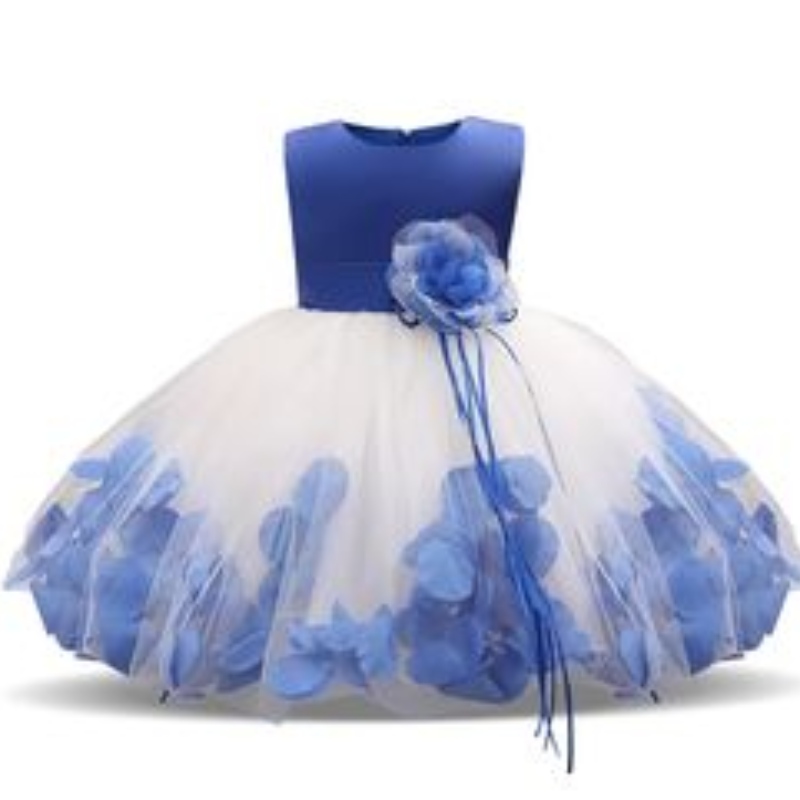 Kinder Kindermädchen Blütenblätter Kleid Kinder Brautjungfer Kleinkind Elegantes Kleid Vestido Infantil formelle Partykleid Baby Kleidung