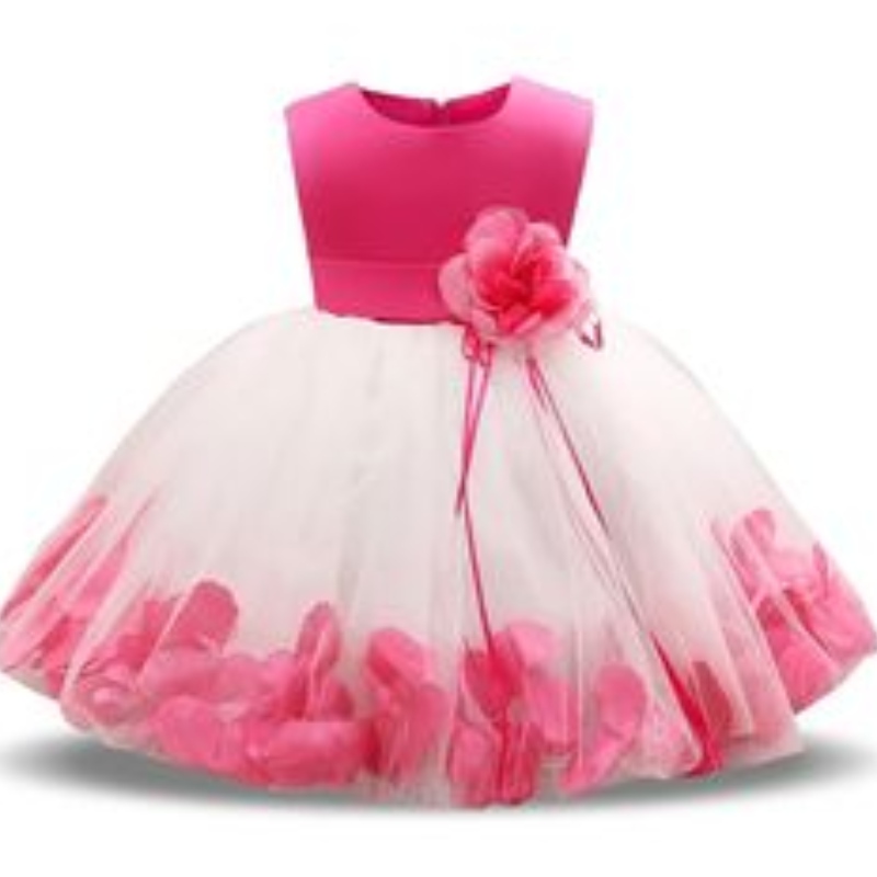 Kinder Kindermädchen Blütenblätter Kleid Kinder Brautjungfer Kleinkind Elegantes Kleid Vestido Infantil formelle Partykleid Baby Kleidung