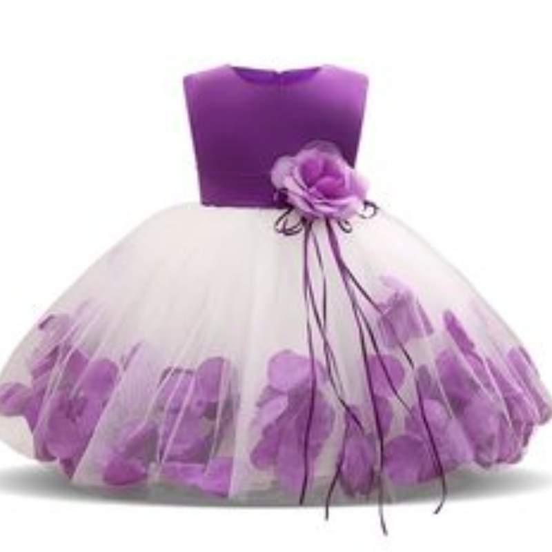 Kinder Kindermädchen Blütenblätter Kleid Kinder Brautjungfer Kleinkind Elegantes Kleid Vestido Infantil formelle Partykleid Baby Kleidung