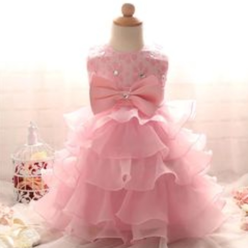 Baby Girls Spitze Tutu Blume Prinzessin Kleid Kinder 1 2 Jahre alte Geburtstagsfeier Ballkleid Kinder Weihnachtskostümkleidung