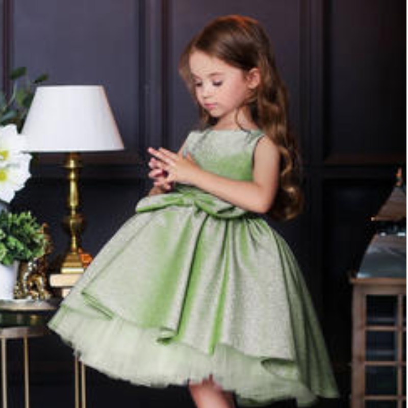 Luxus Prinzessin Party Ballkleid ärmellose Maxikleid für Baby Girls Evening Formale Kleidung Stickerei Geburtstagskleider