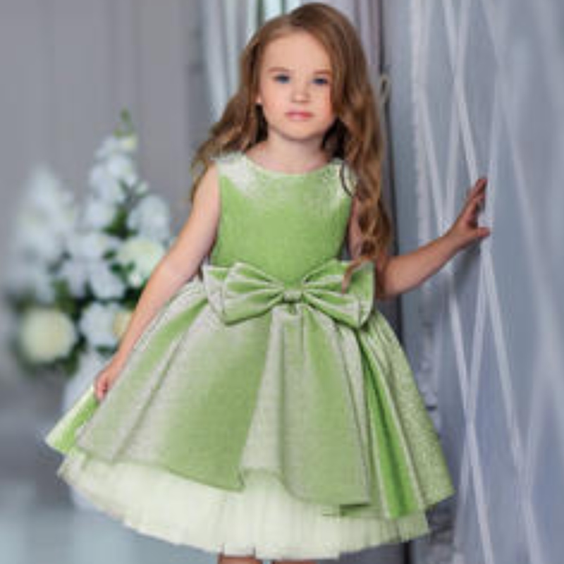 Luxus Prinzessin Party Ballkleid ärmellose Maxikleid für Baby Girls Evening Formale Kleidung Stickerei Geburtstagskleider