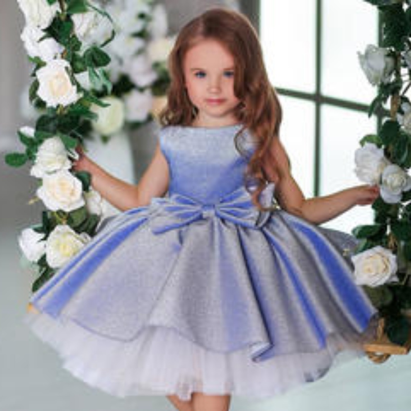 Luxus Prinzessin Party Ballkleid ärmellose Maxikleid für Baby Girls Evening Formale Kleidung Stickerei Geburtstagskleider