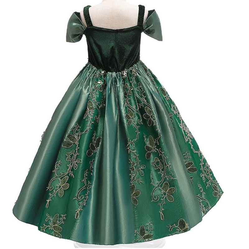 ANSOO Neuankömmlinge 2022 Party Abschlussballkleid ein Kind in einem lockeren eleganten grünen Kleid auf einer Sommerparty