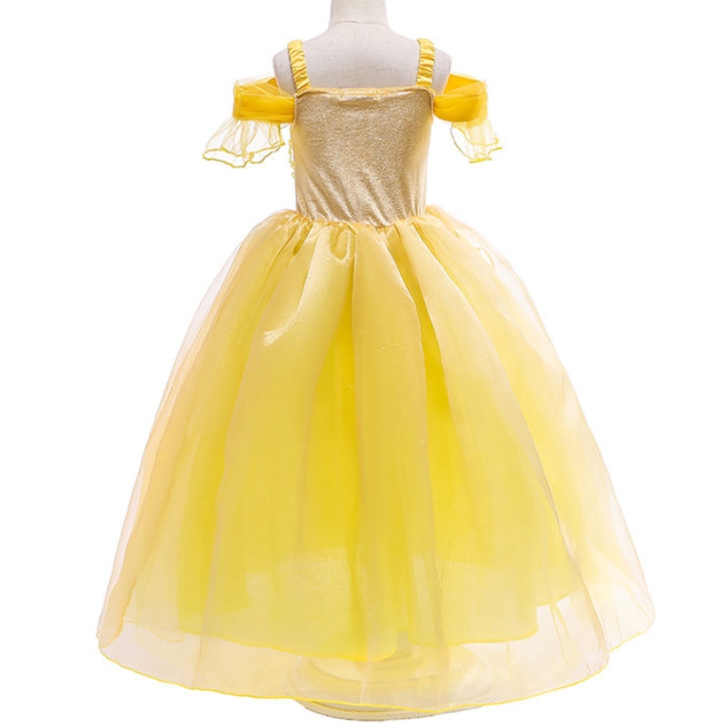 Ansoo Schönheit und The Beast Belle Prinzessin Sommerkleid Kinder Mädchen Party Kleid Weihnachtskostüm Baby Prinzessin Kleid