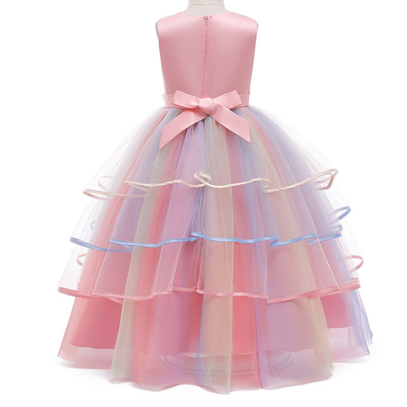 Ansoo private maßgeschneiderte französische Stil Luxus Kinder Langes Einhorn Tüll Prinzessin Hochzeitsfeier Einhornkleid für Mädchen