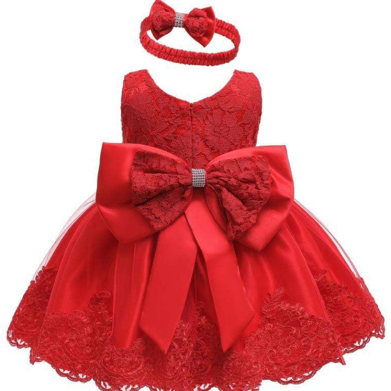 2022neue Party Lace Girls Mädchen Babykleider Großhandel rosa Blumenmädchen \\ 'Kleider