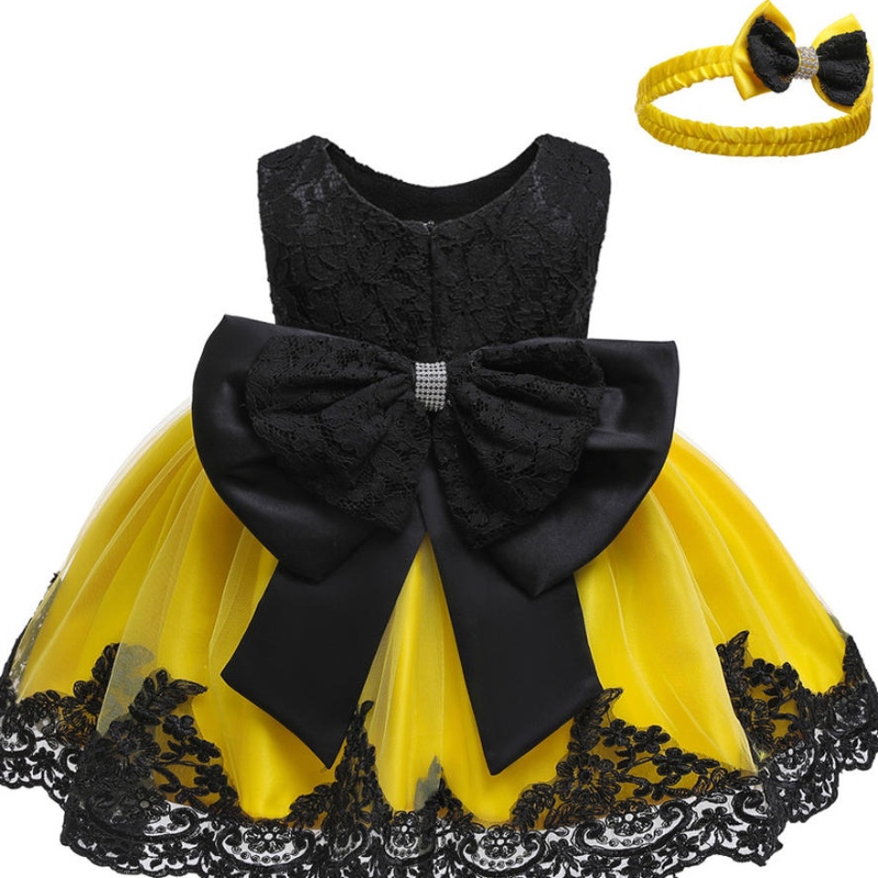 Baby Mädchen Kleidung Ballkleid Prinzessin Kleid Kind formelle Geburtstag Taufe Party Kinder Blumenmädchenkleider mit großer Boge