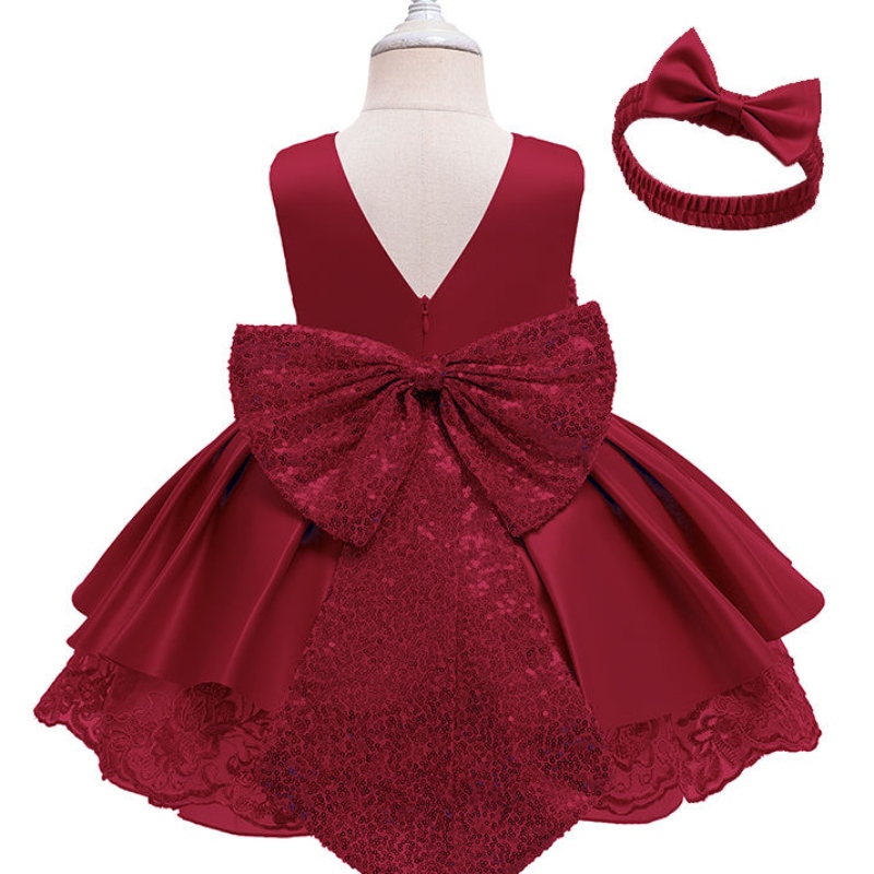 Großhandel Custom O-Neck A-Line Baby ärmellose Kleidung Kid Girls Boutique Party Kleid Kind