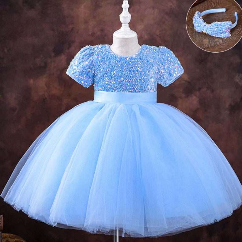 5-9 Jahre Mädchen Prinzessin Kleid Paillette Spitze Tüll Hochzeitsfeier Tutu Fluffy Kleid für Kinder Kinder